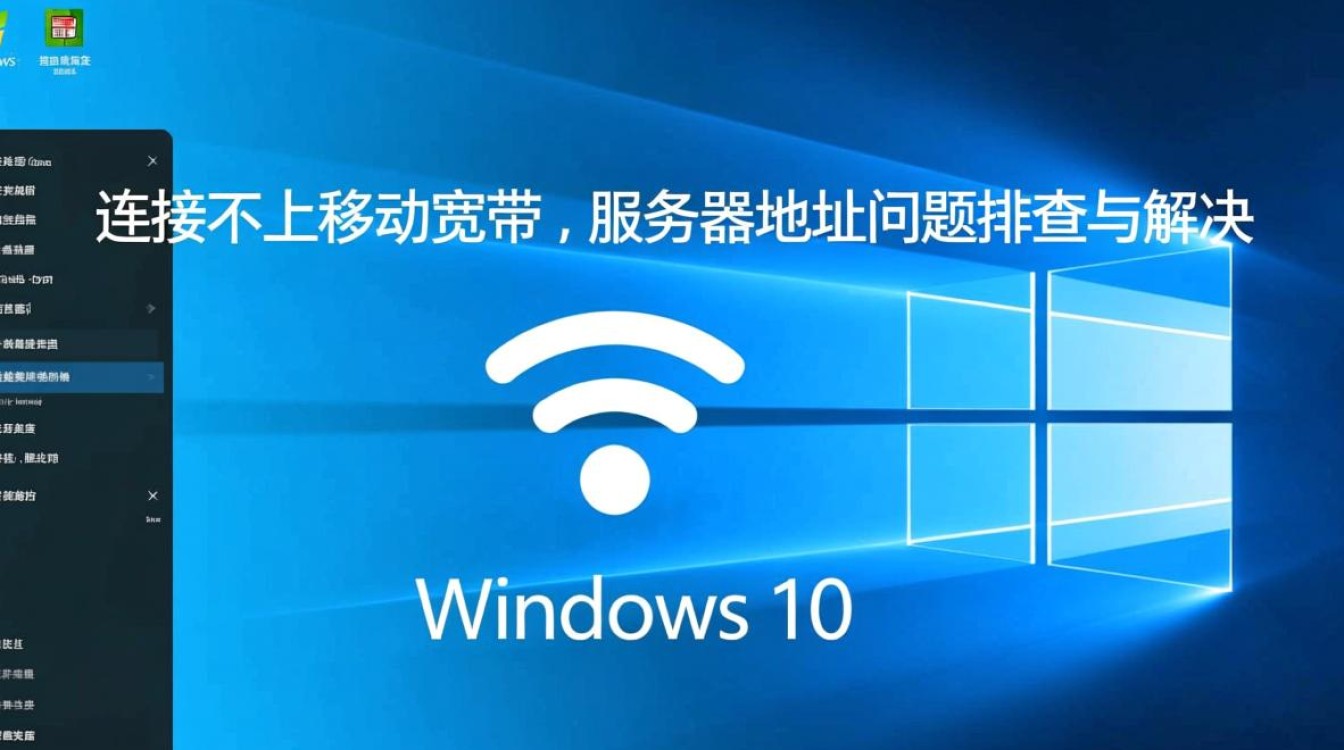win10连不上移动宽带，服务器地址怎么设置才对？
