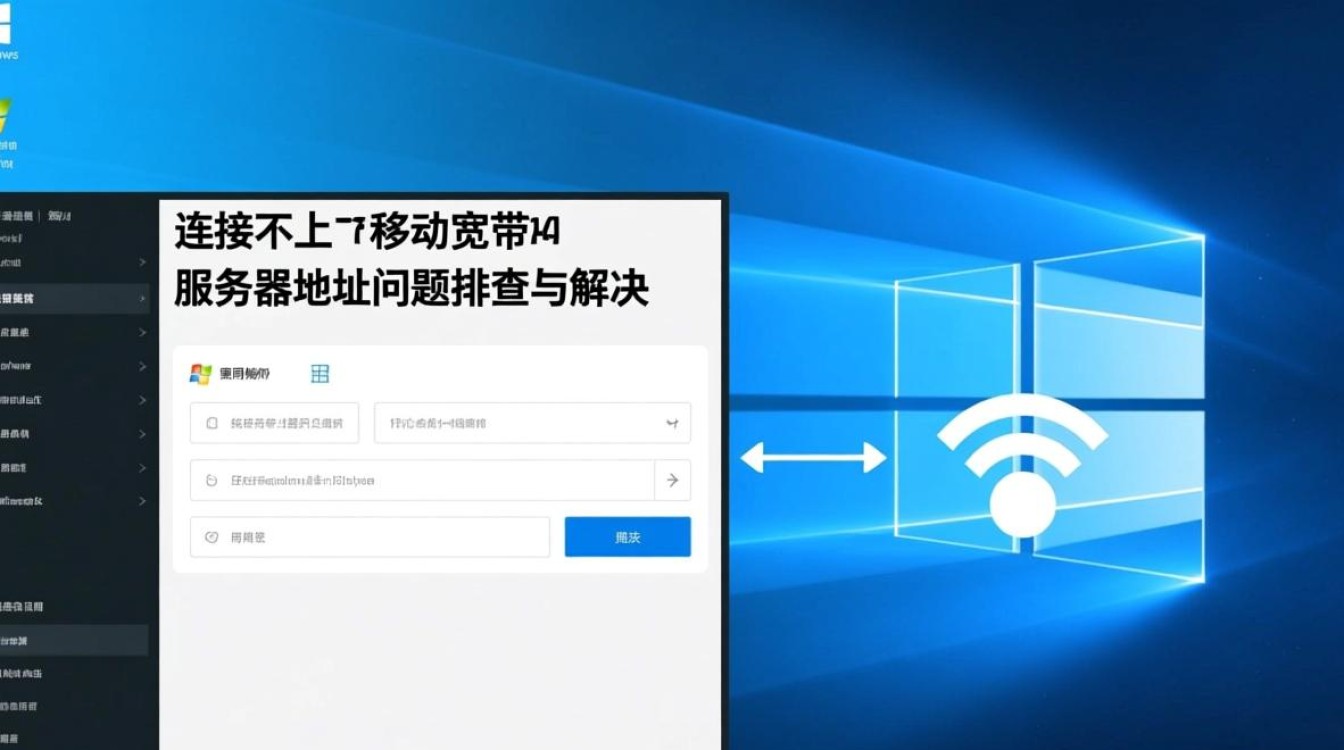 win10连不上移动宽带，服务器地址怎么设置才对？