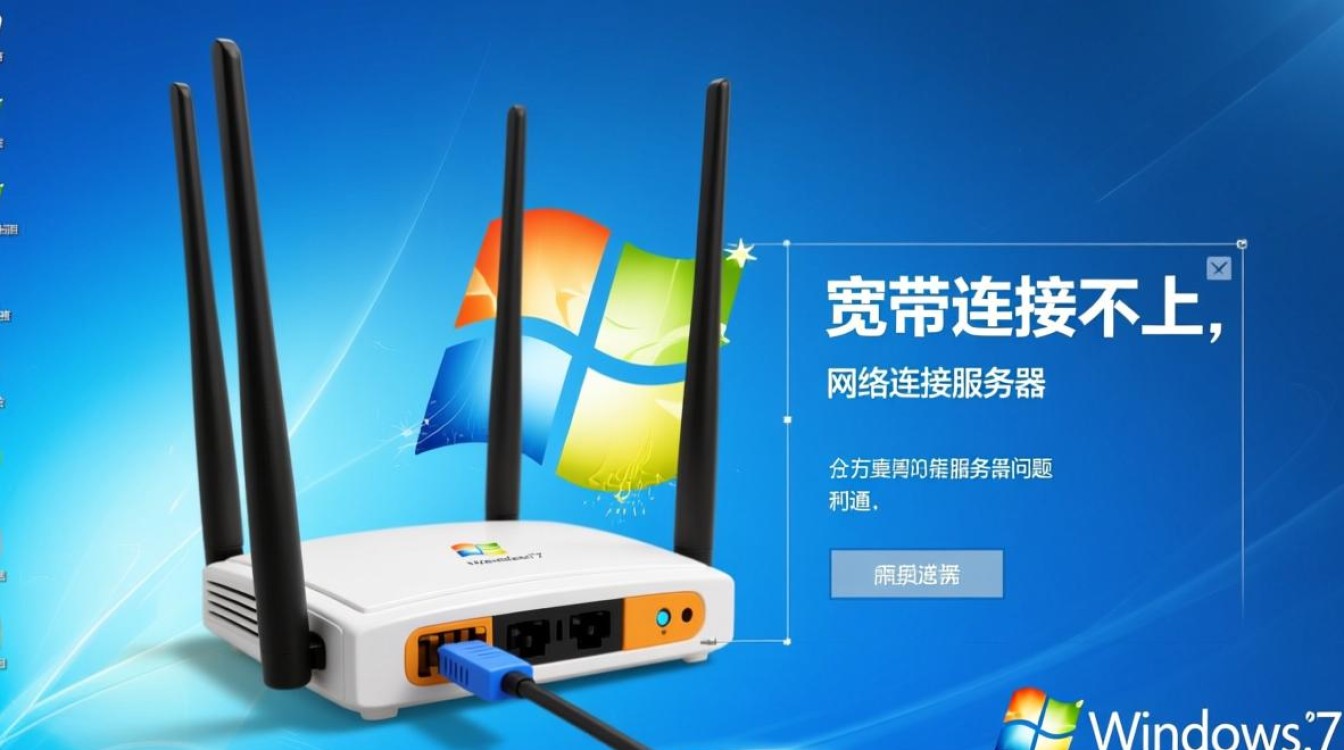 Win7连路由器宽带连接不上，网络连接服务器怎么办？