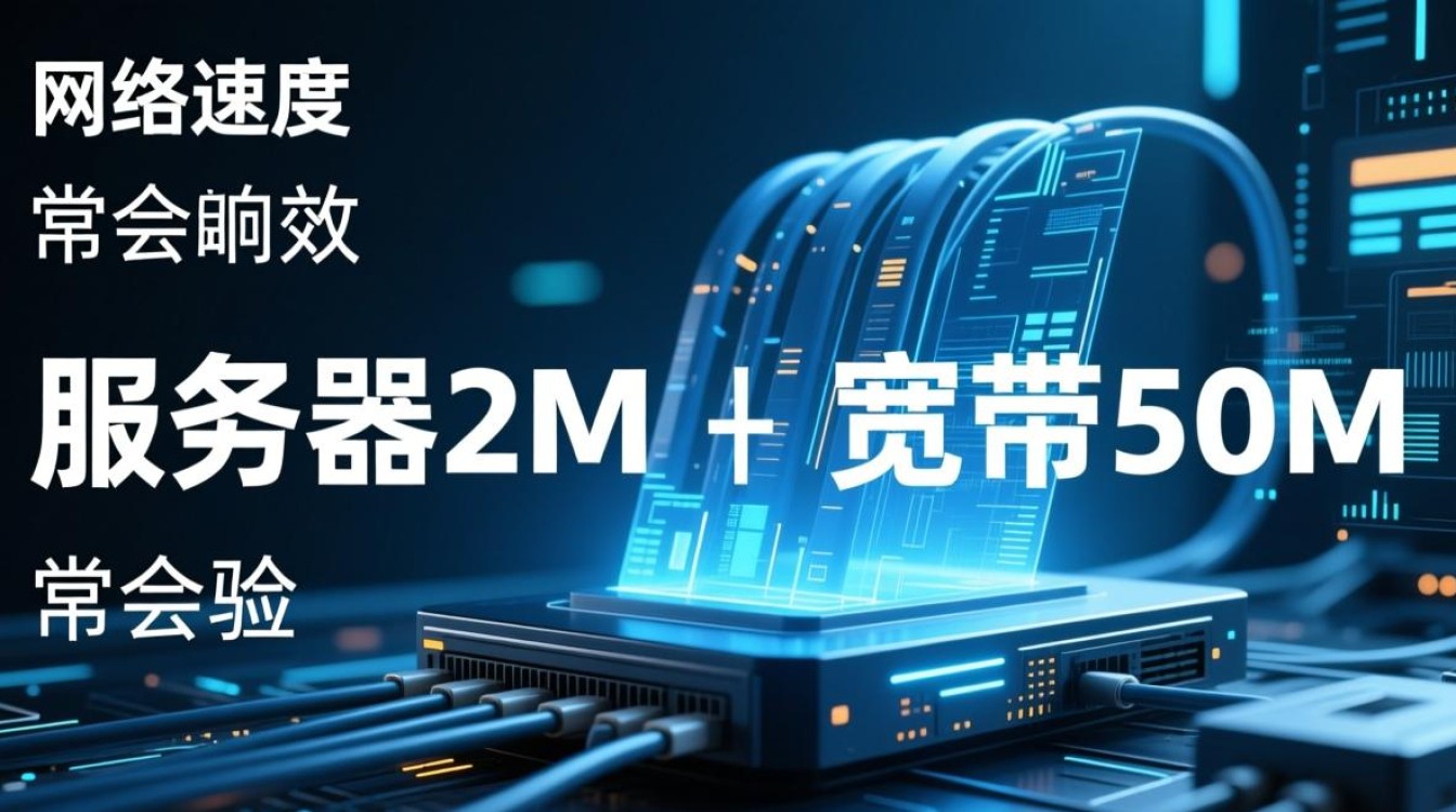 服务器2M带宽和50M宽带实际网速差多少？