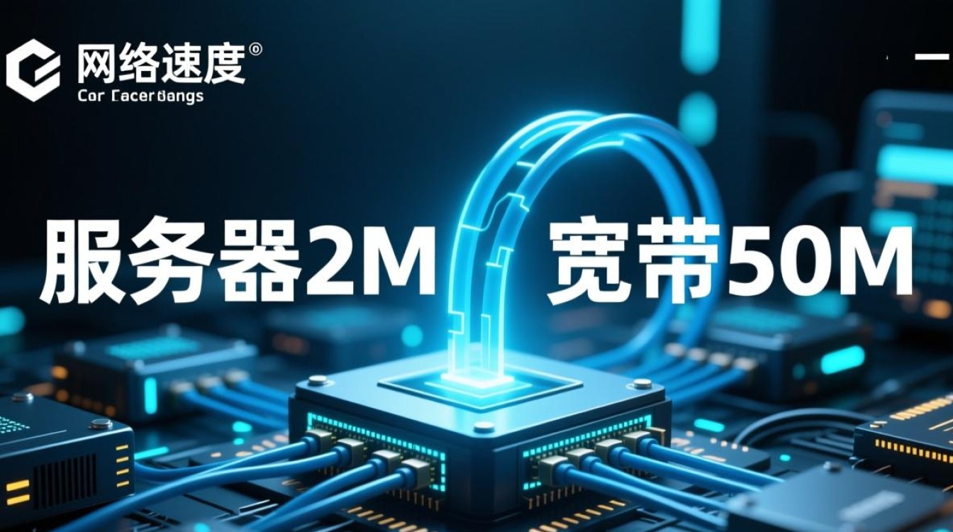 服务器2M带宽和50M宽带实际网速差多少？