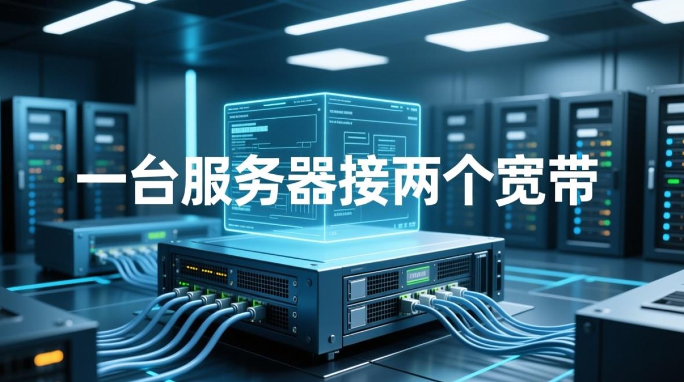 一台服务器接两个宽带，如何实现负载均衡与故障切换？