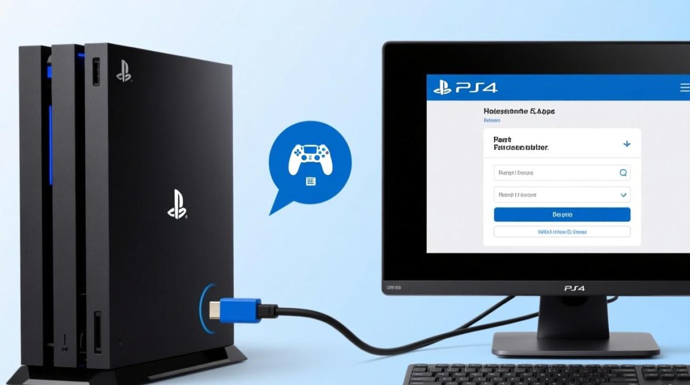 PS4宽带连接电脑后，如何通过电脑再连接服务器？