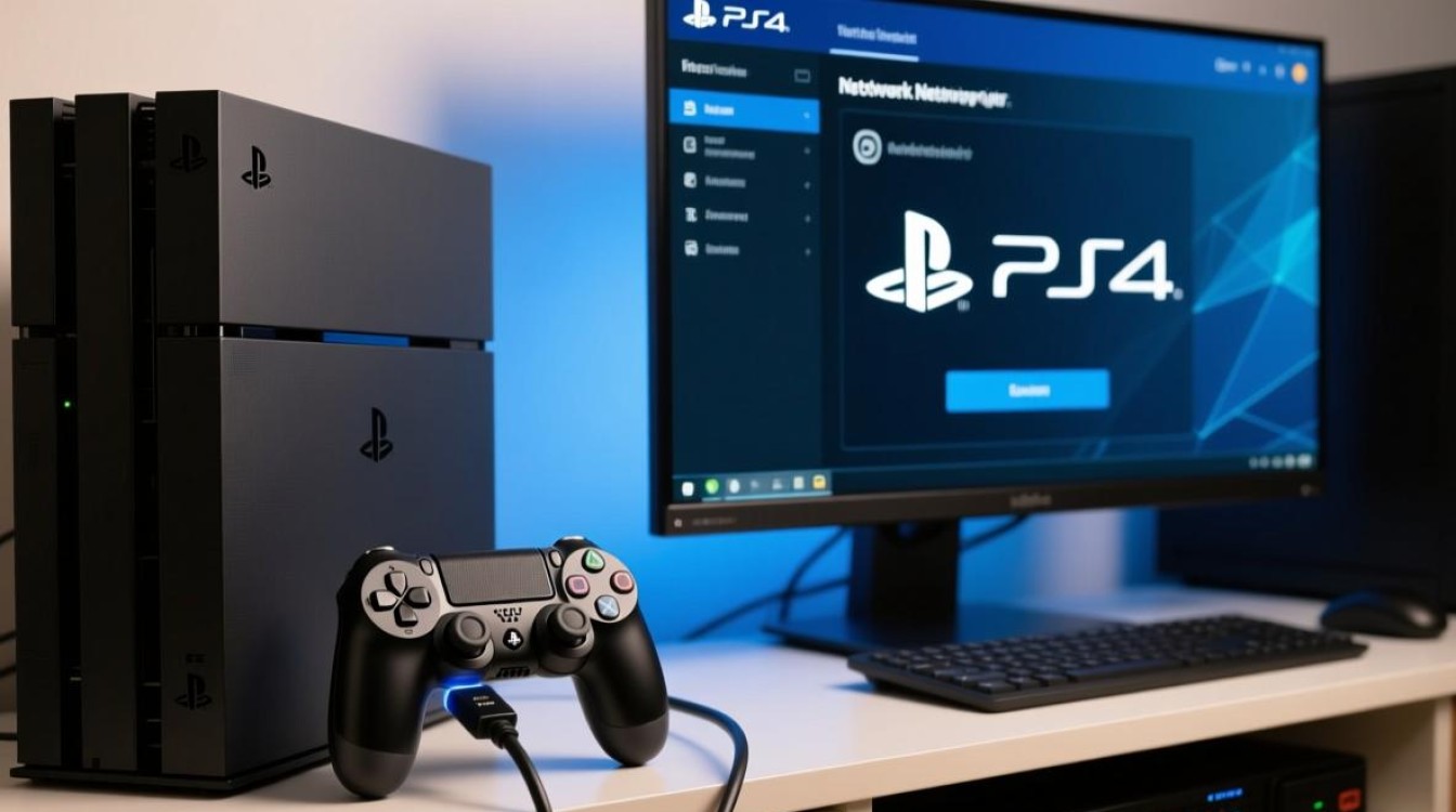 PS4宽带连接电脑后，如何通过电脑再连接服务器？