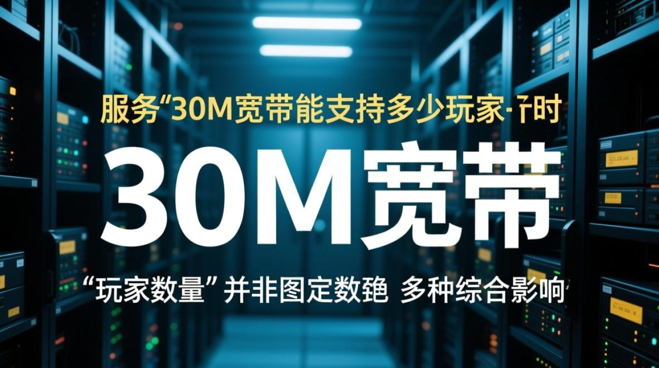 服务器30m宽带能同时支持多少玩家在线流畅运行？