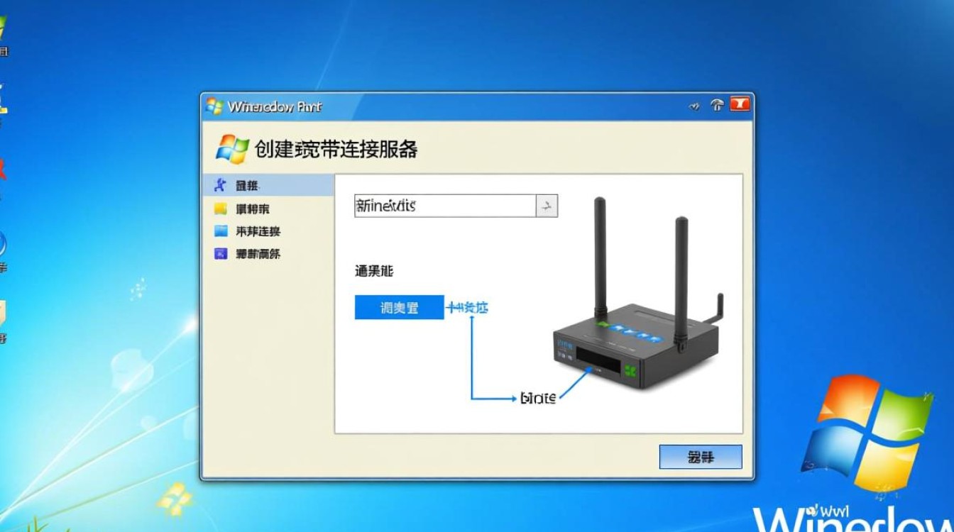xp系统如何创建新的宽带连接服务器？