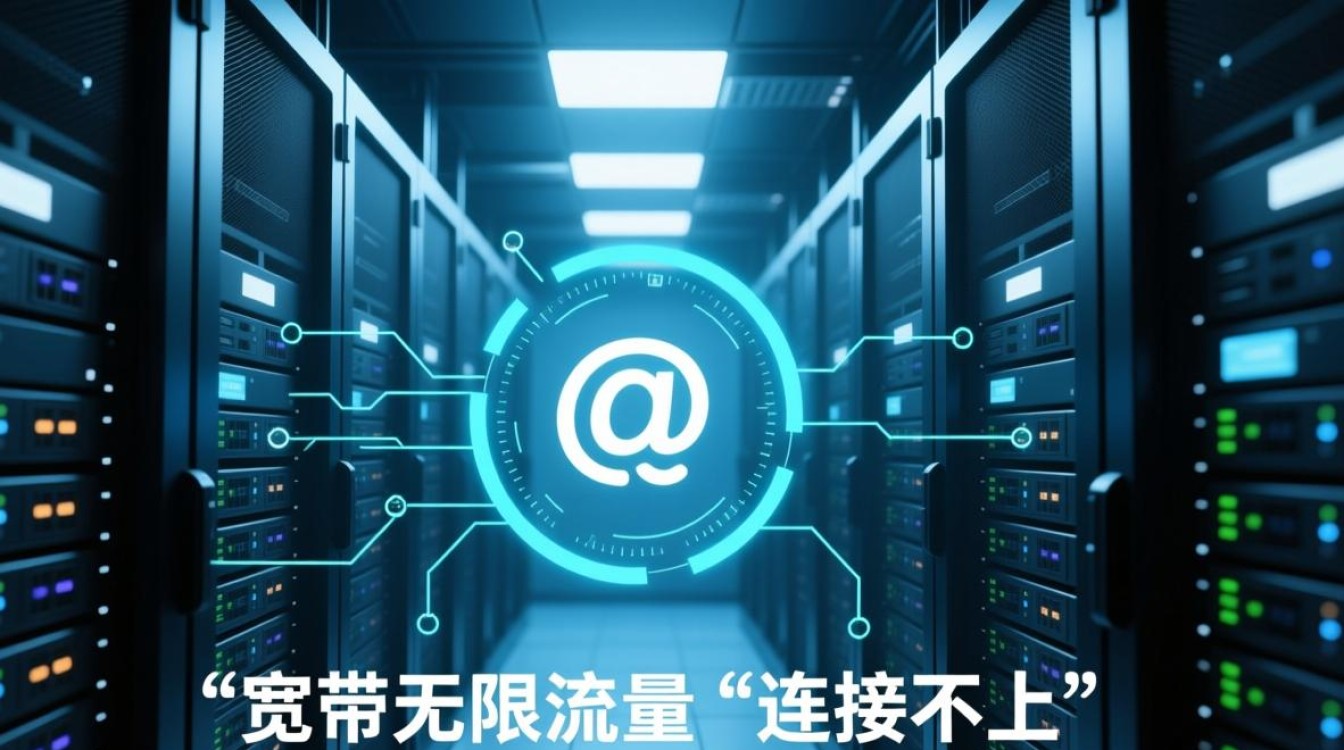 大宽带无限流量服务器连接不上怎么办？