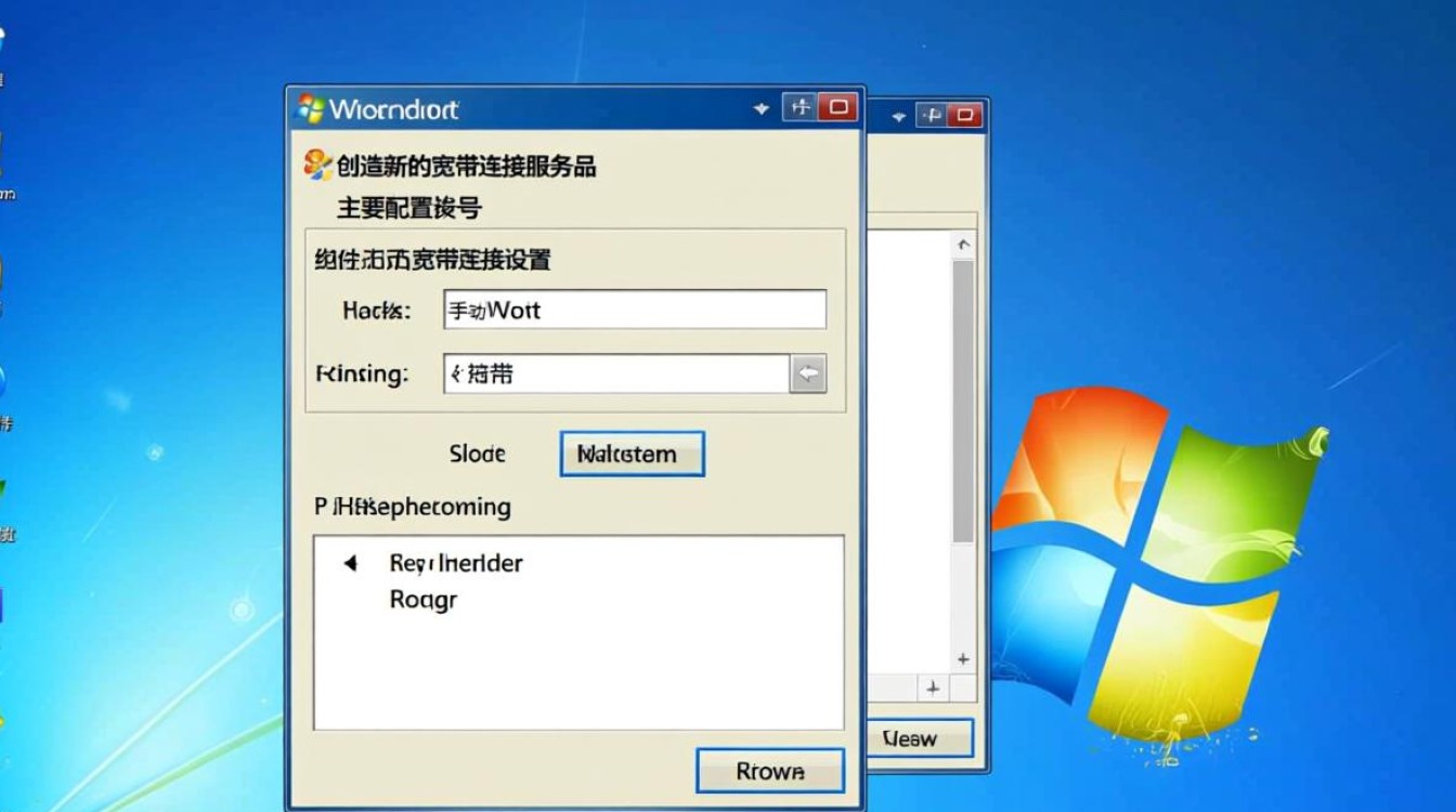 xp系统如何创建新宽带连接服务器？详细步骤是怎样的？