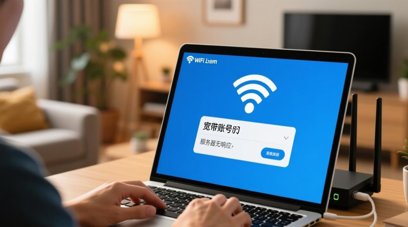 WiFi连接宽带时账号显示服务器无响应怎么办？