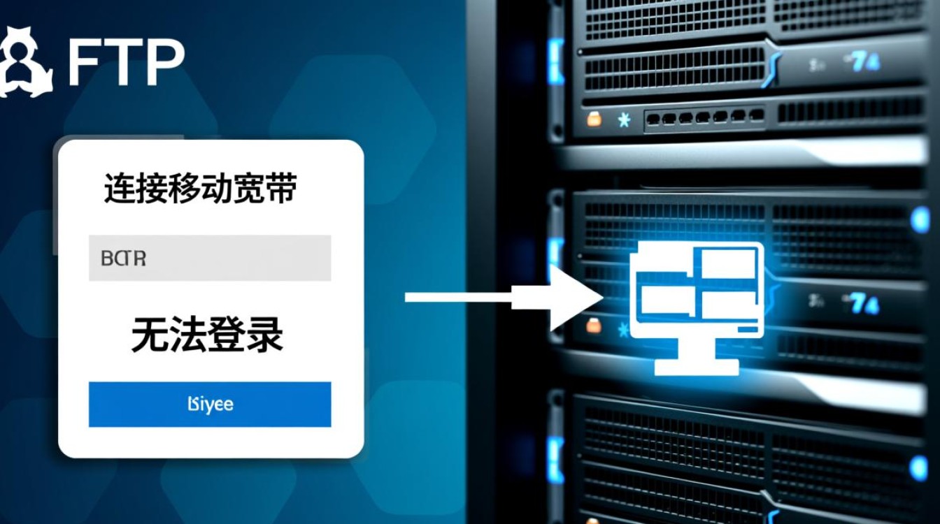 ftp移动宽带服务器无法登陆怎么办？