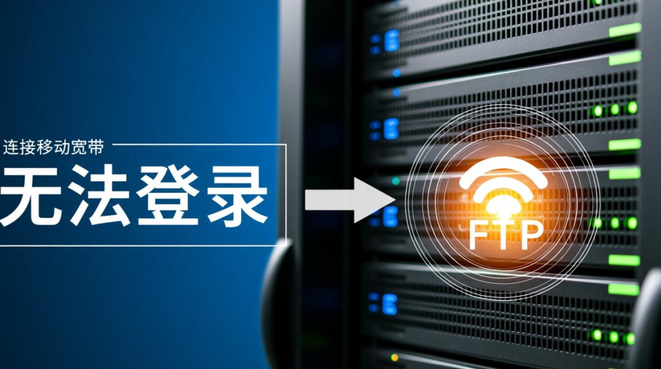 ftp移动宽带服务器无法登陆怎么办？