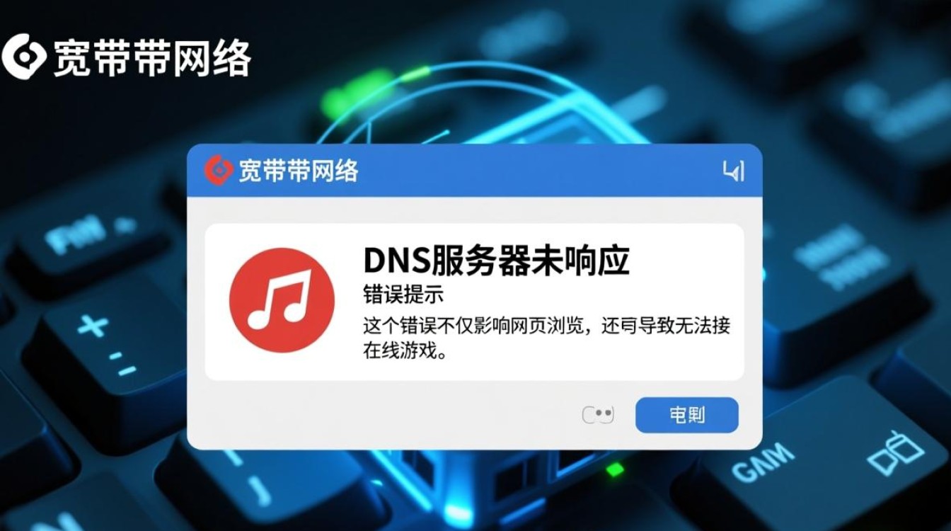 宽带错误显示DNS服务器未响应怎么办？