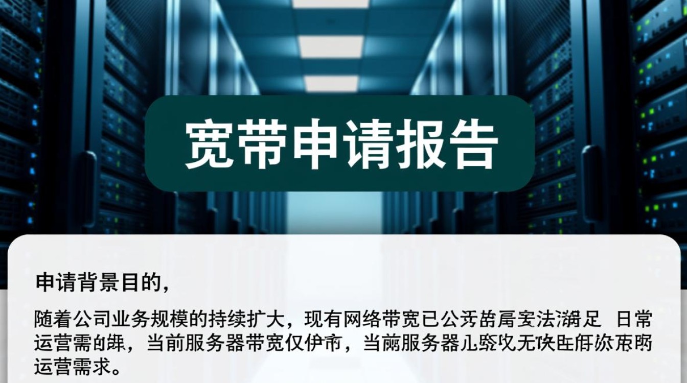 服务器宽带申请报告应包含哪些核心内容？