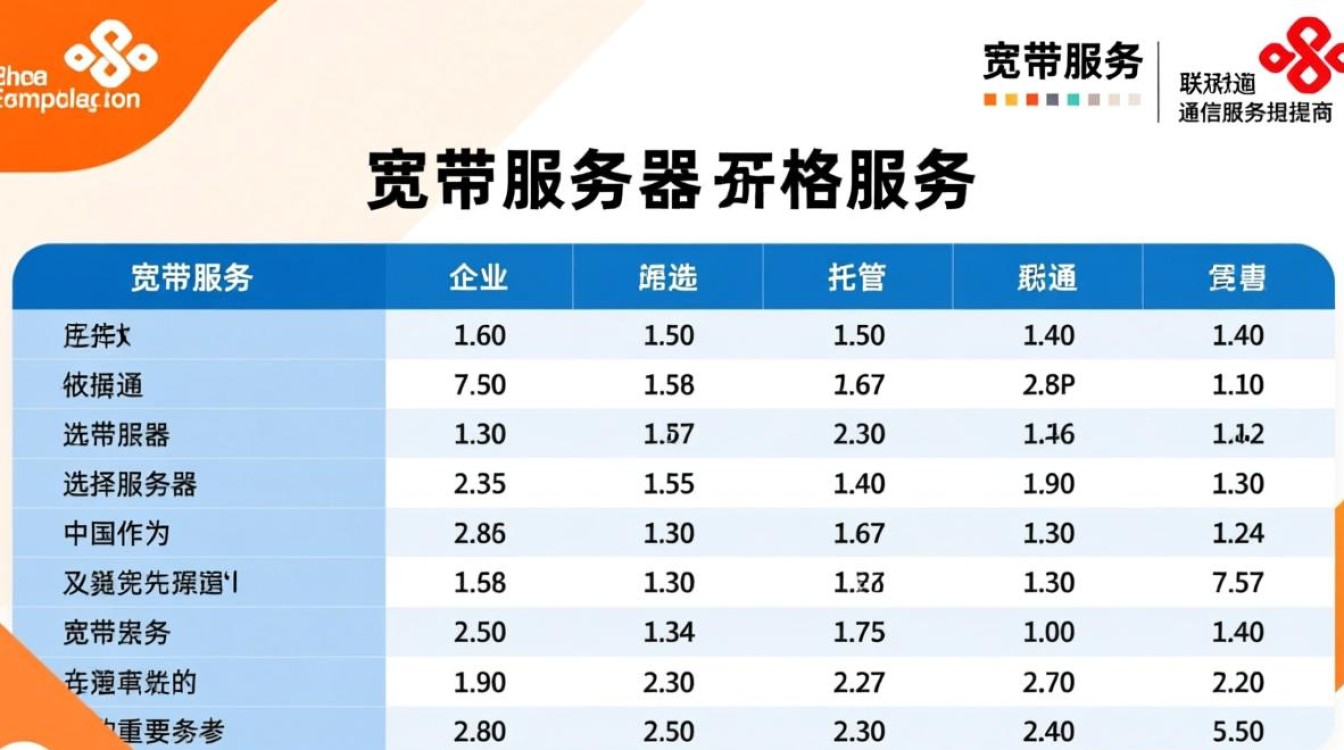 联通宽带服务器价格表2025年最新报价是多少? 联通宽带服务器价格表2025年最新报价是多少?