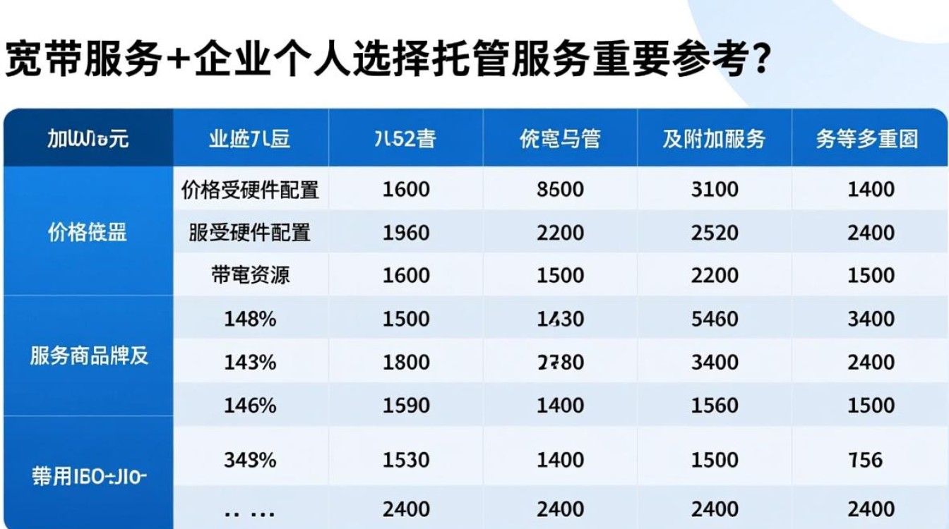 小型宽带服务器价格表