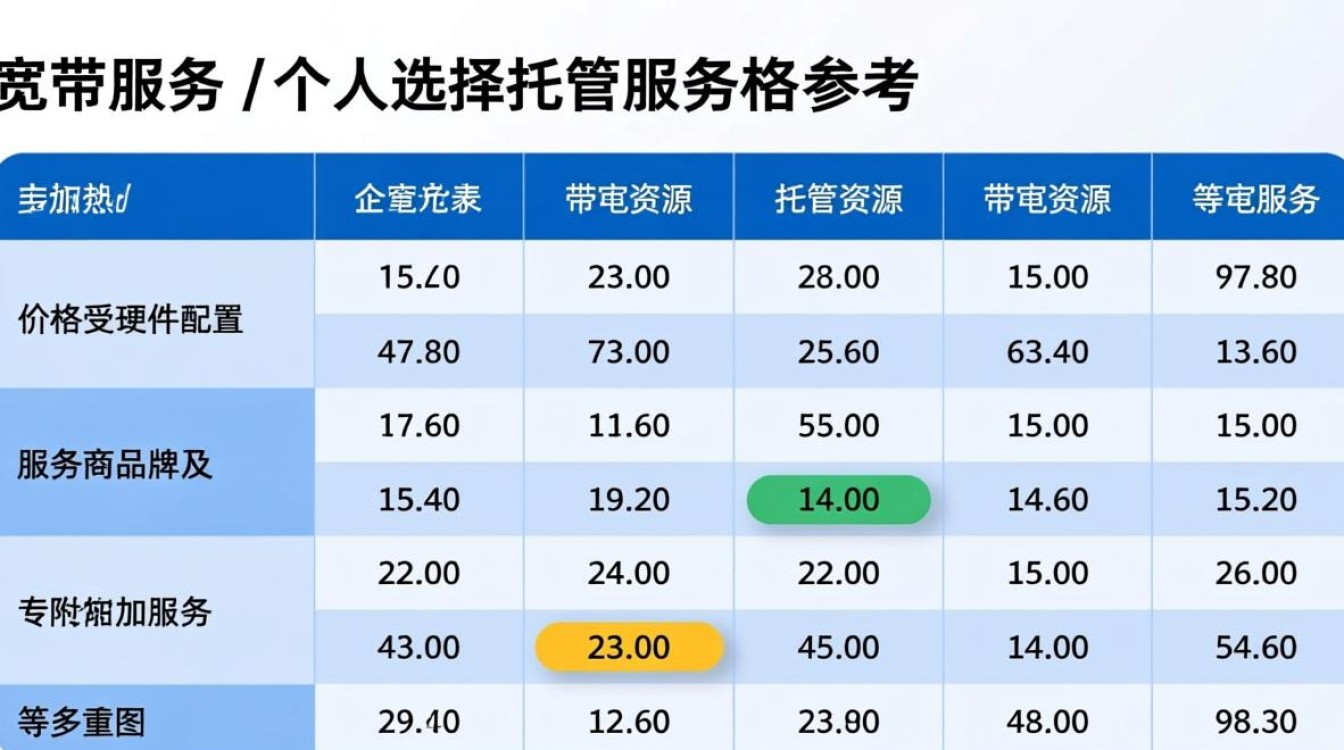 小型宽带服务器价格表