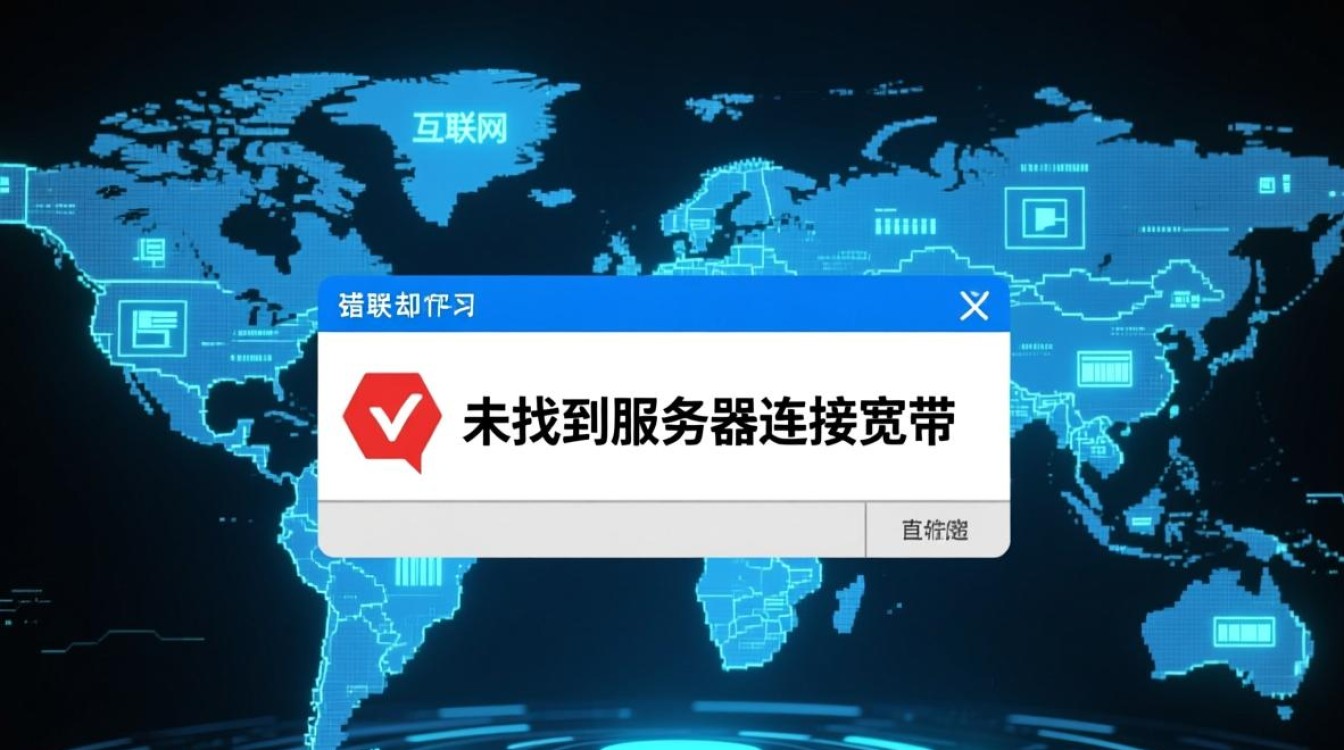 未找到服务器连接宽带