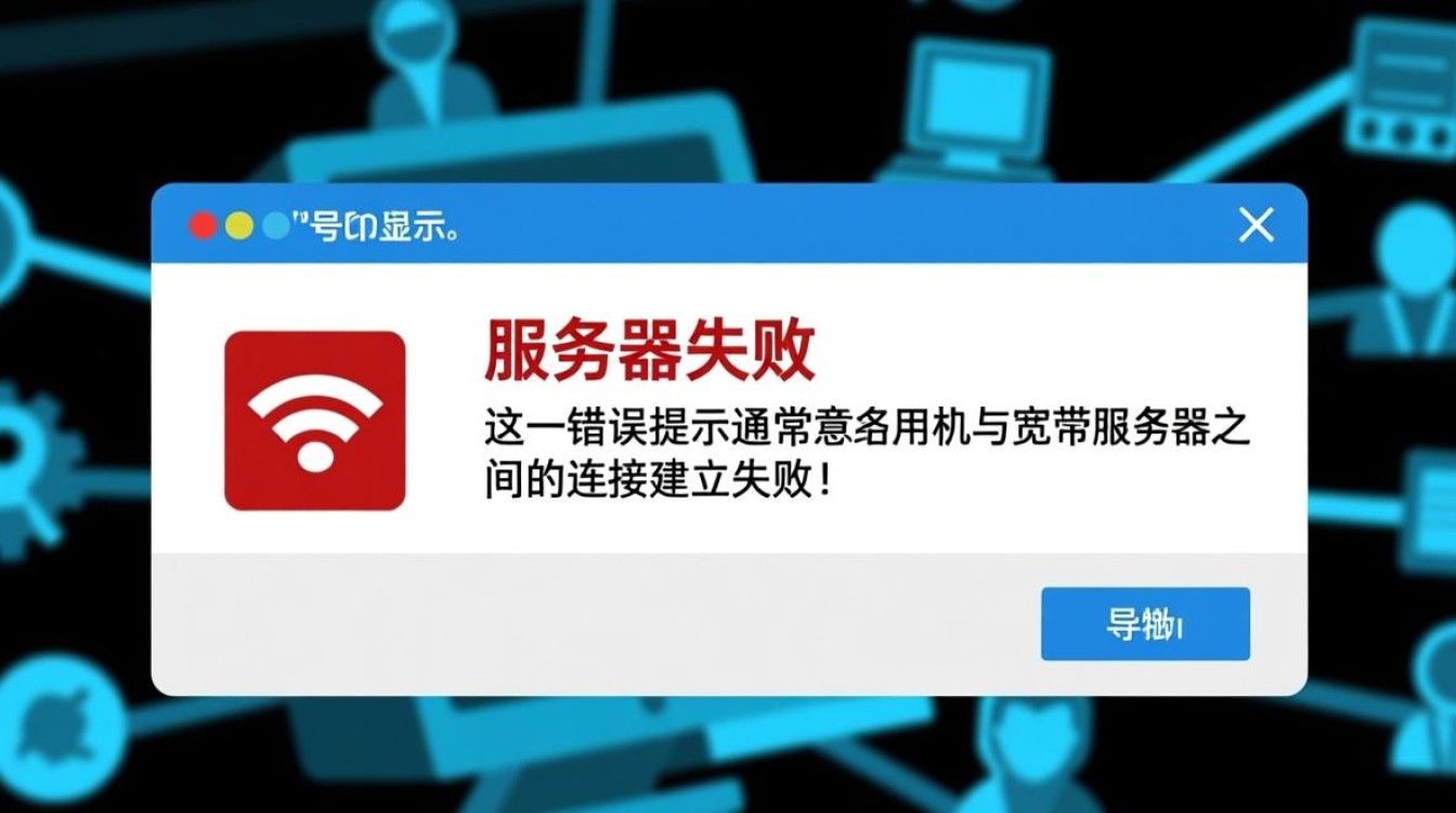 宽带拨号显示服务器失败
