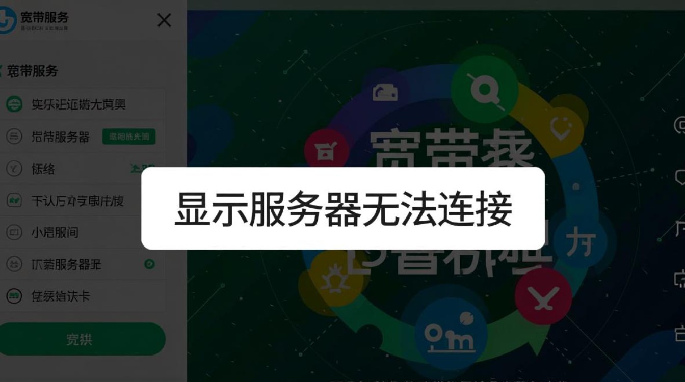 宽带显示服务器无法连接