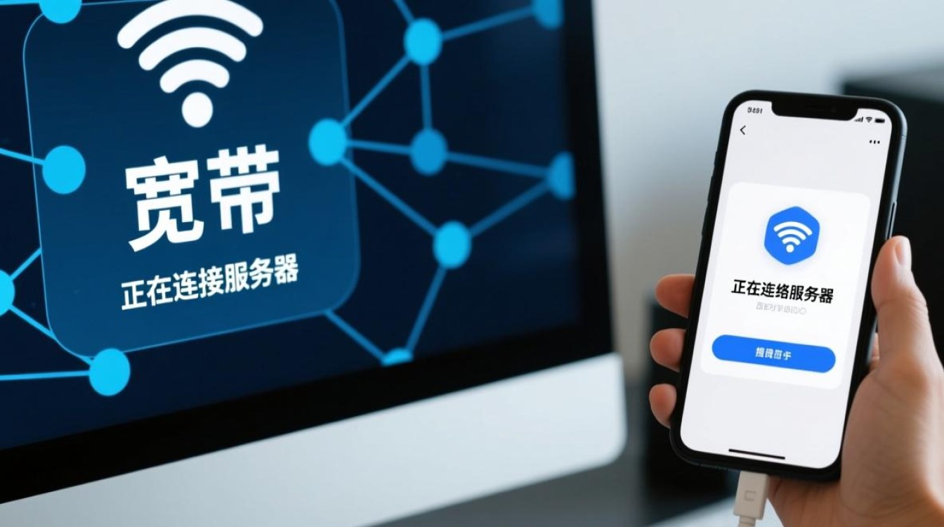 宽带显示正在连接服务器