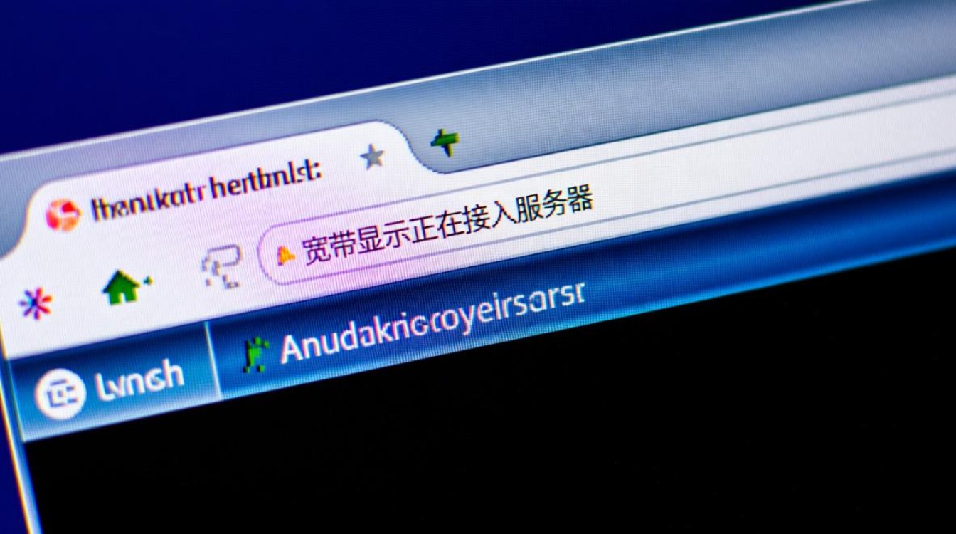 宽带显示正在接入服务器