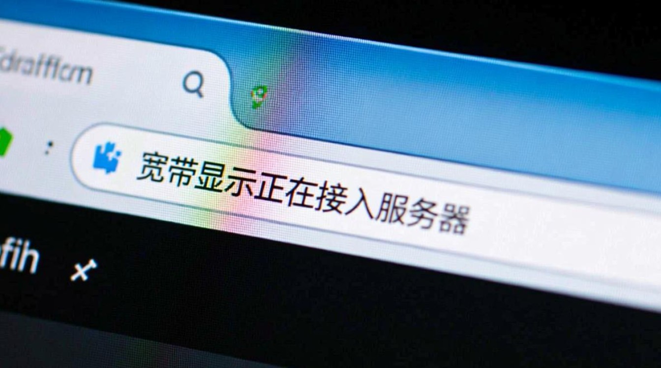 宽带显示正在接入服务器