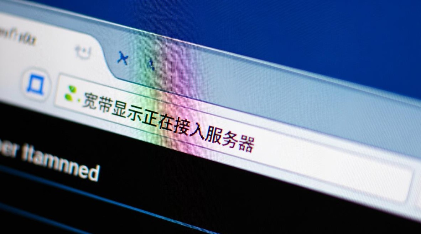 宽带显示正在接入服务器