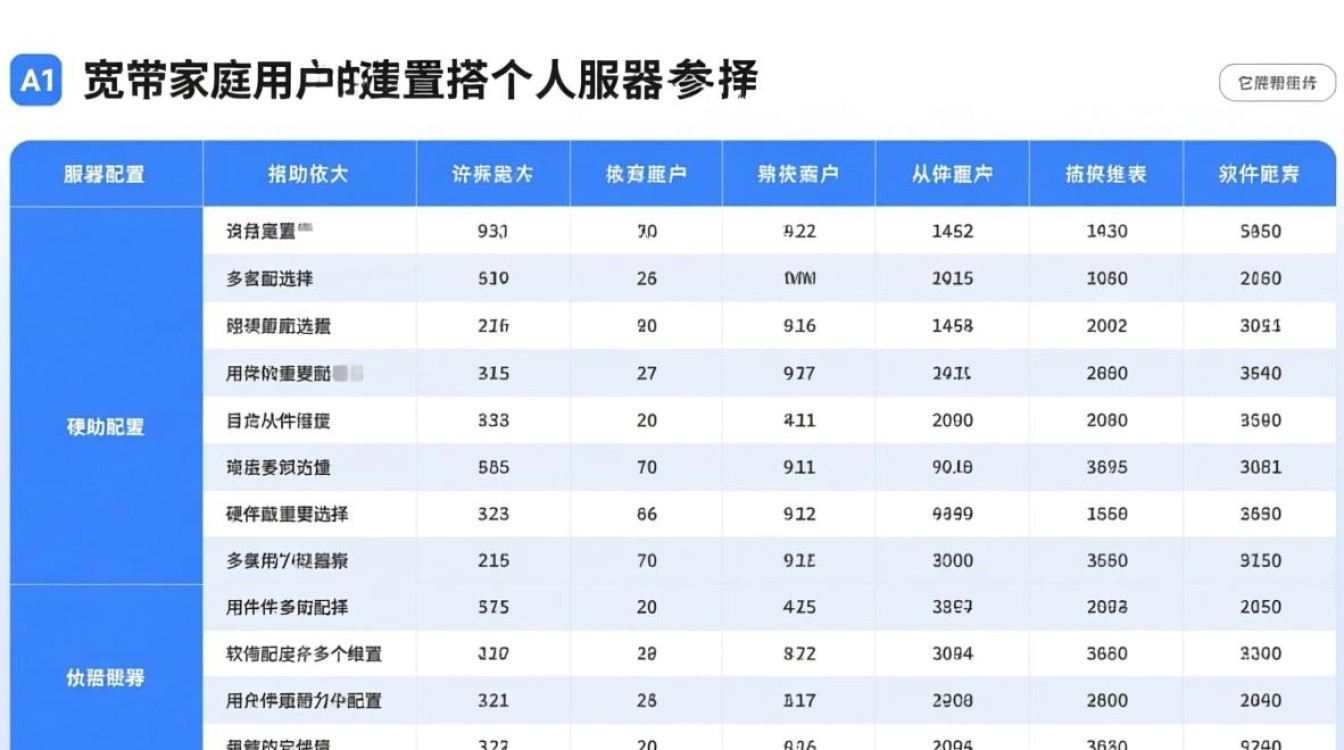 家用宽带服务器配置表，新手如何选配不踩坑？