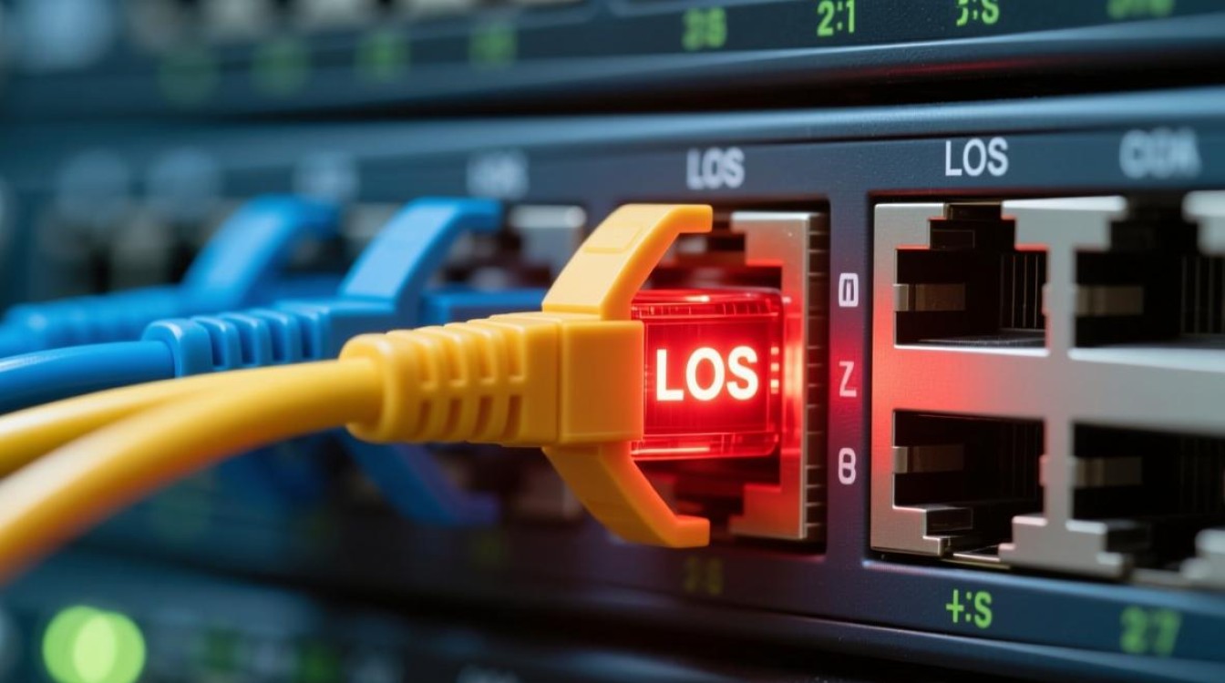 宽带服务器los闪红灯