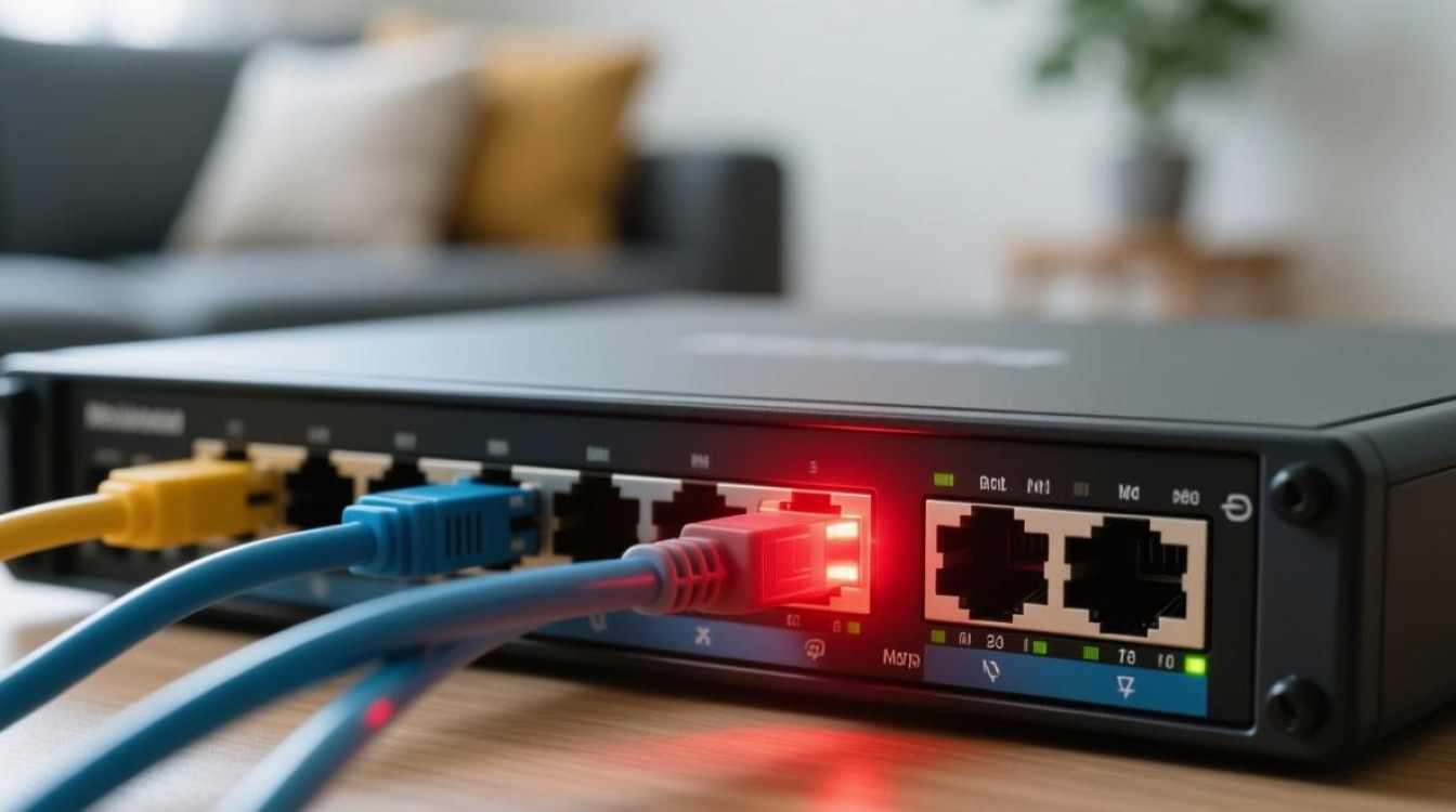 移动宽带服务器亮红色