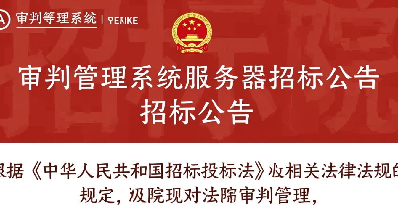 法院审判管理系统服务器招标，竞标细节及条件有哪些疑问？