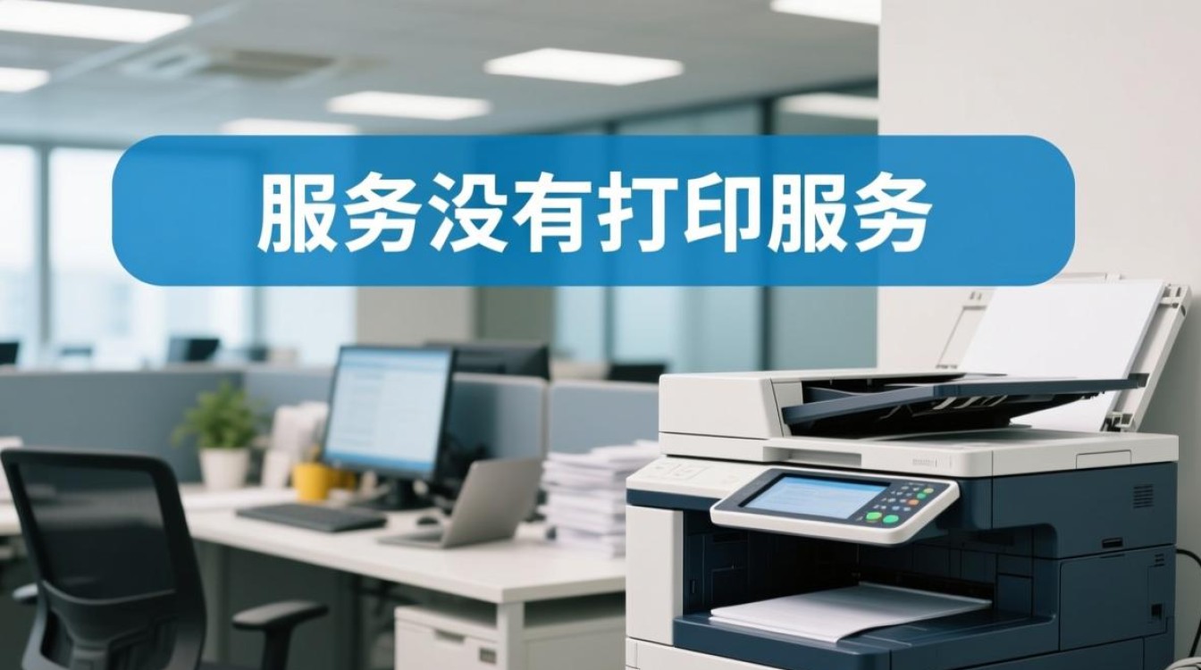 为何服务中缺少打印服务器配置？解决方法是什么？