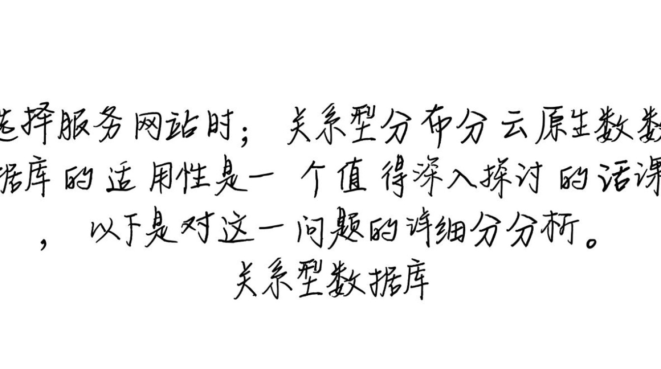服务网站选关系型分布式云原生数据库,是最佳方案吗?有何利弊需权衡? 服务网站选关系型分布式云原生数据库,是最佳方案吗?有何利弊需权衡?