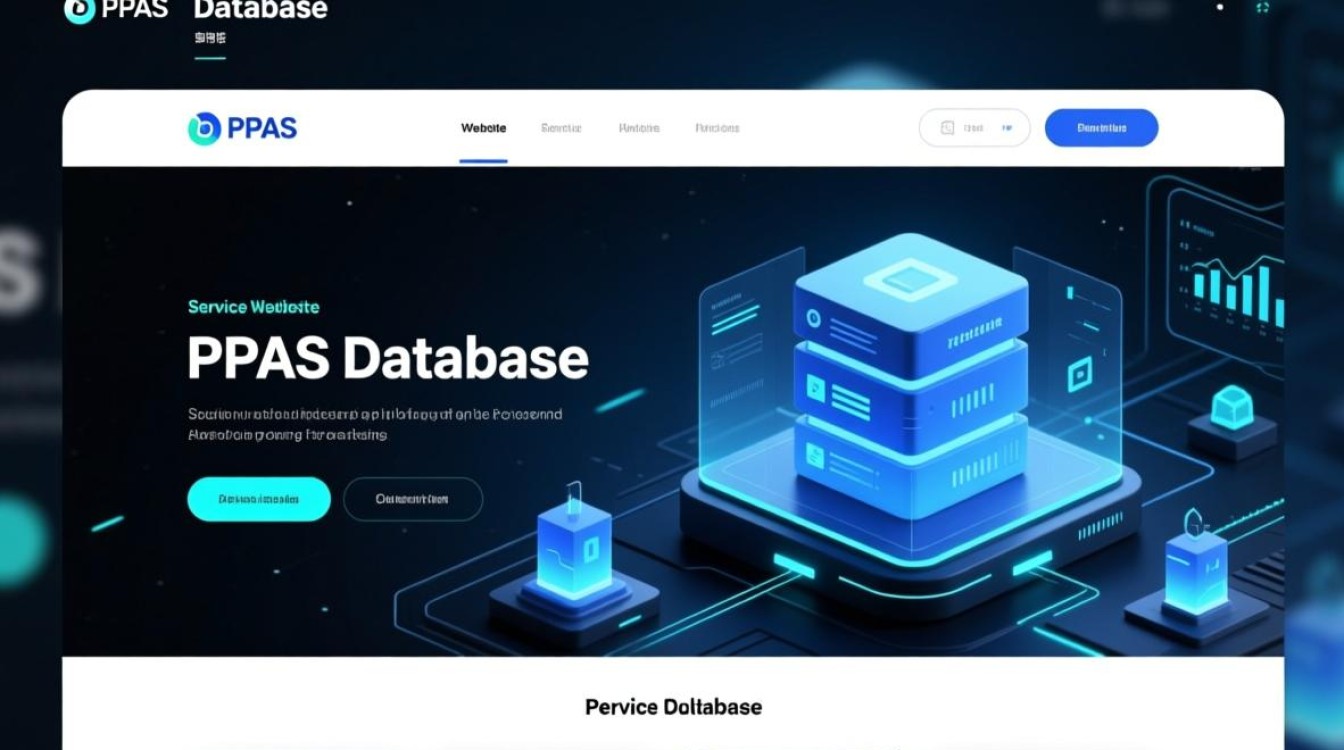 除了PPAS数据库，服务网站还需哪些关键配置才能高效运行？