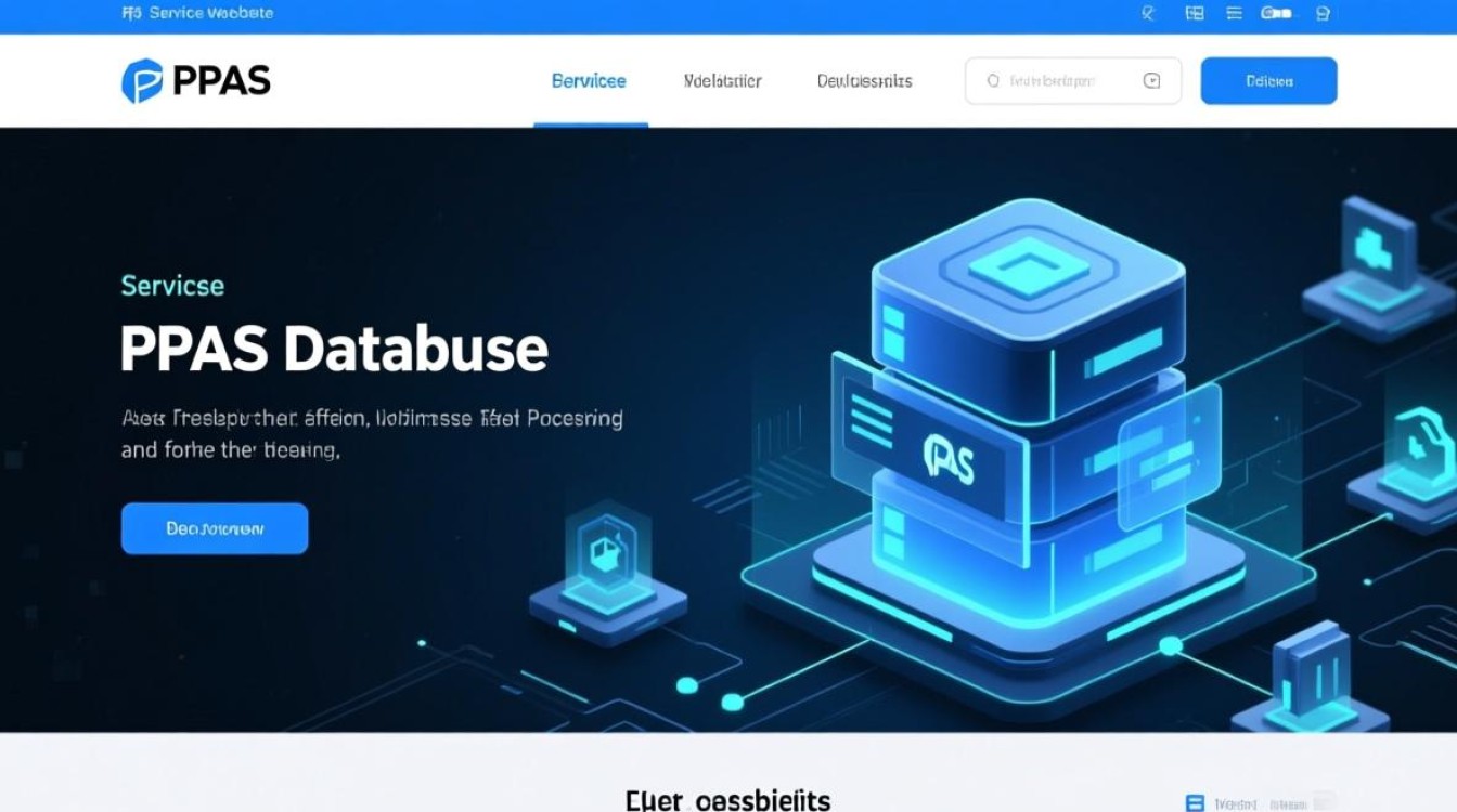 除了PPAS数据库，服务网站还需哪些关键配置才能高效运行？