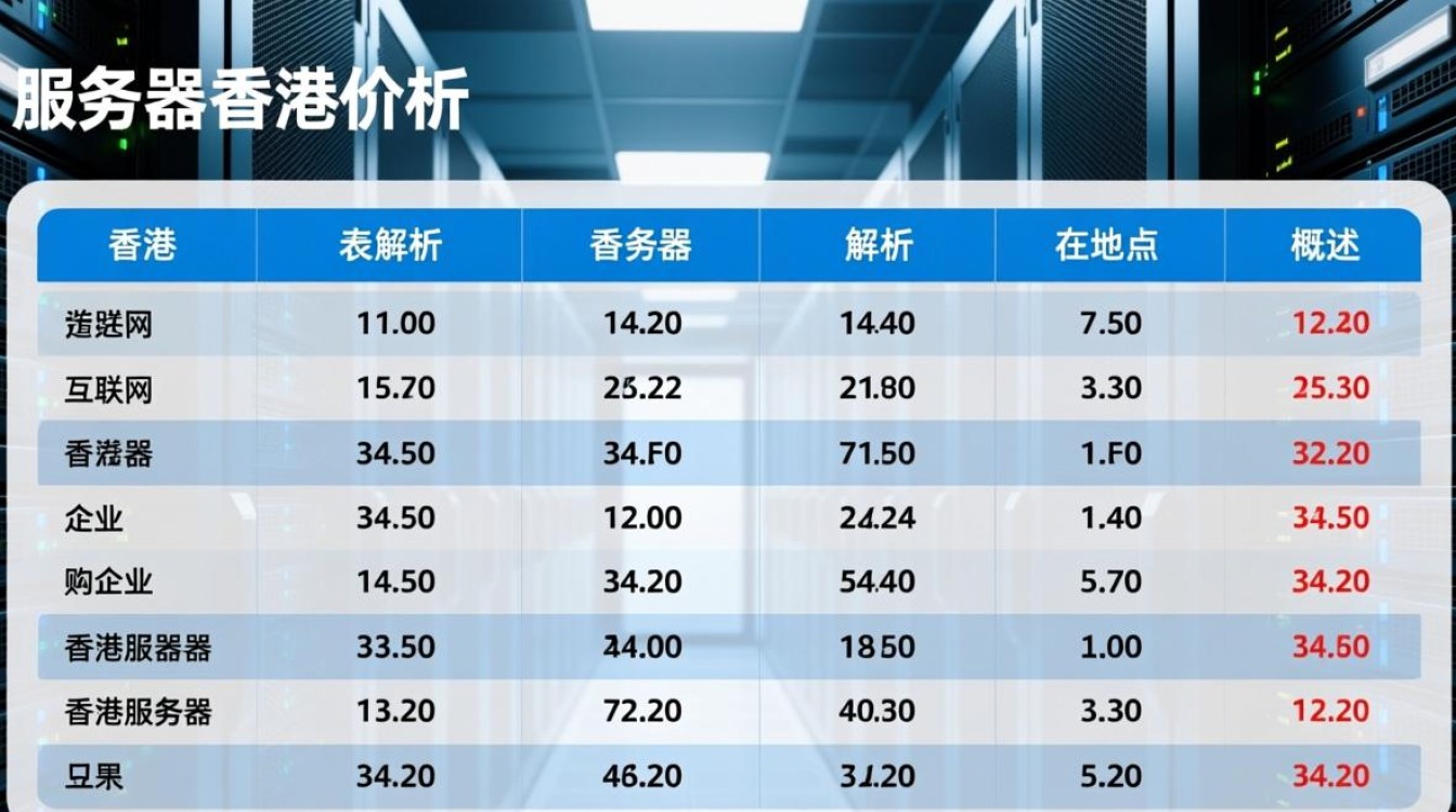 香港服务器价格表揭秘，为何香港服务器如此昂贵？性价比如何？
