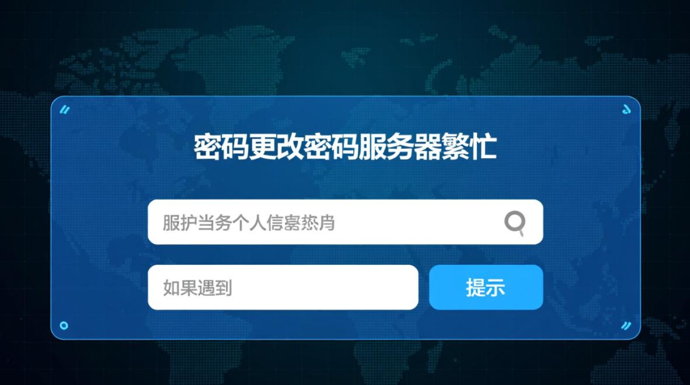 服务更改密码时为何频繁遇到服务器繁忙问题? 服务更改密码时为何频繁遇到服务器繁忙问题?