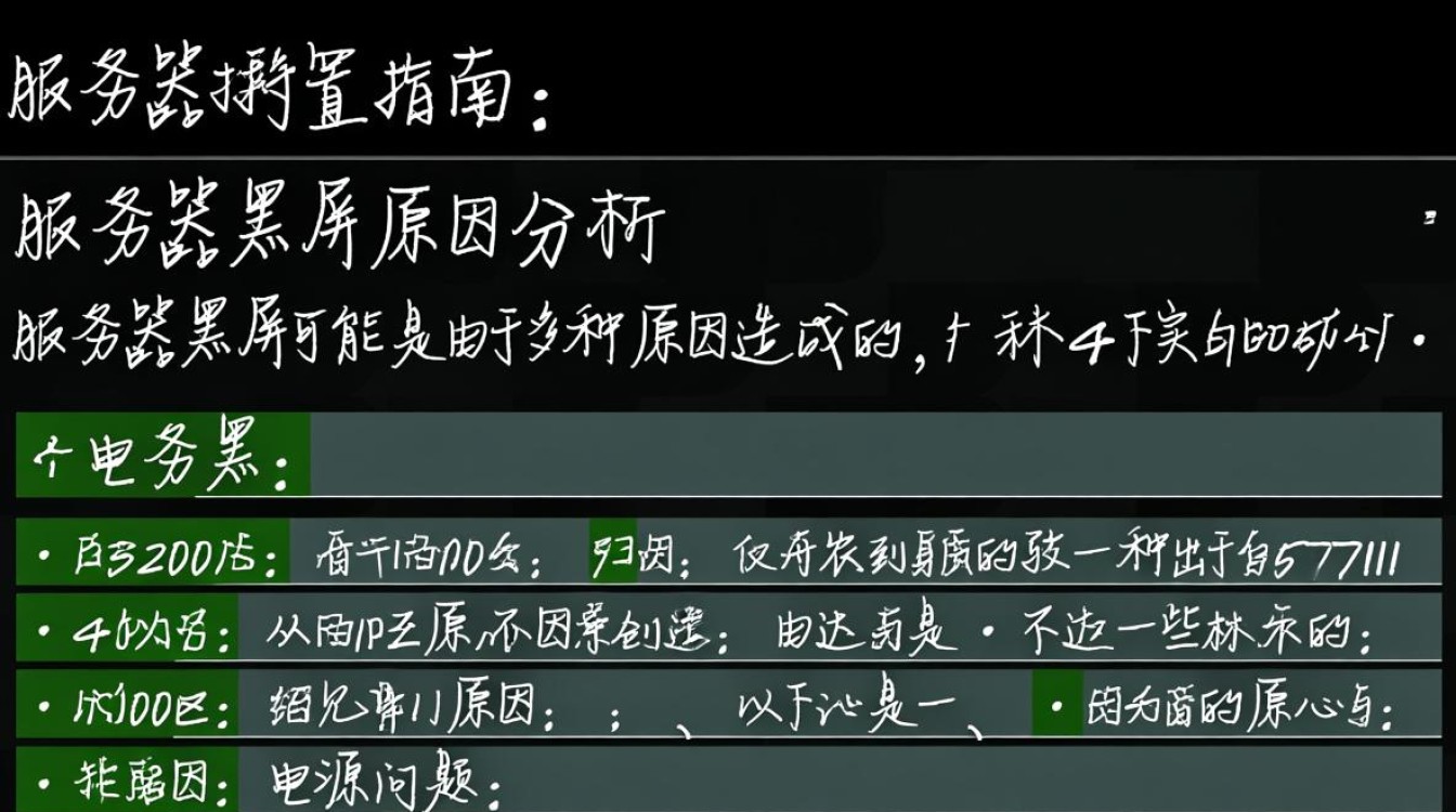 服务器黑屏配置过程中常见问题及解决技巧有哪些？