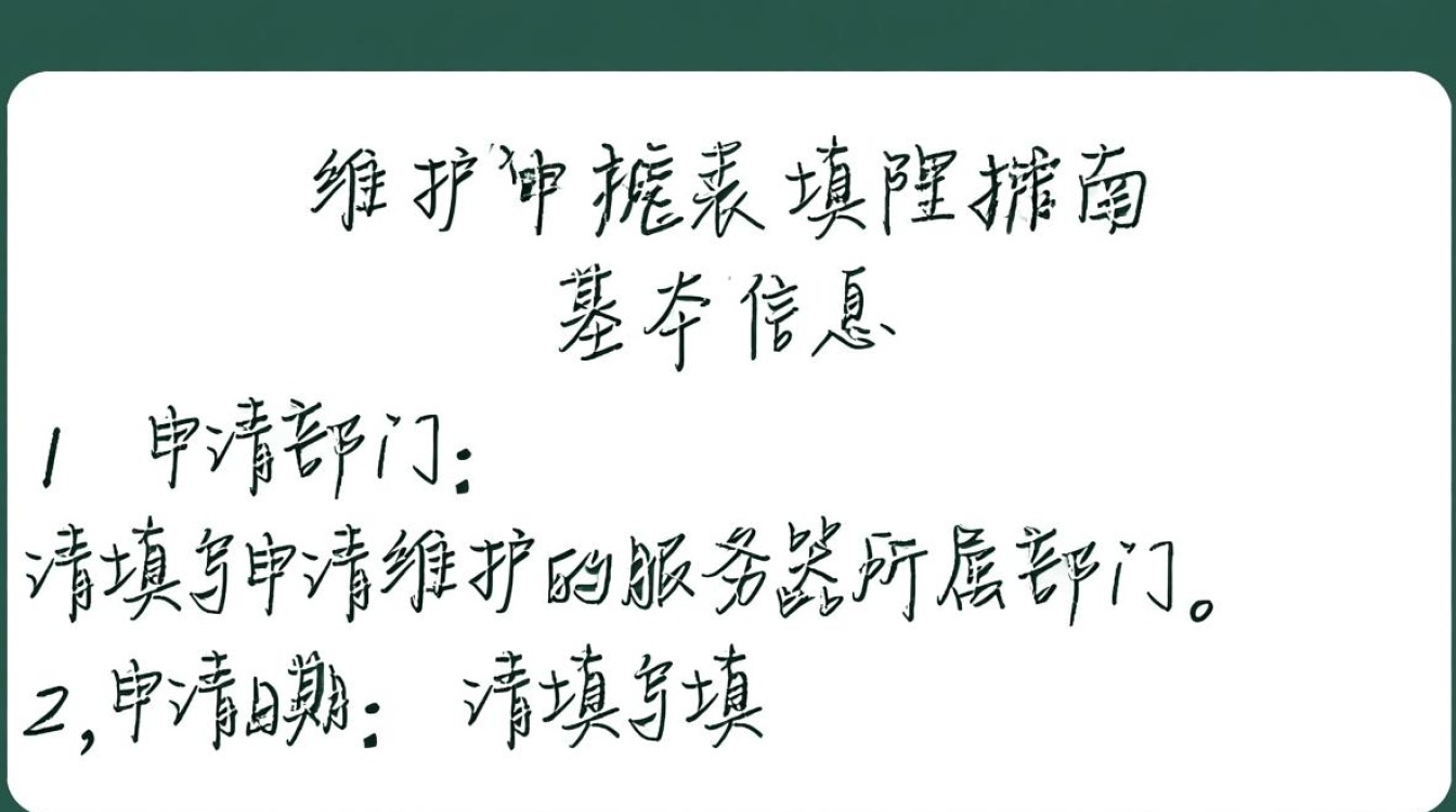服务器维护申请表需注意哪些细节，申请流程是怎样的？