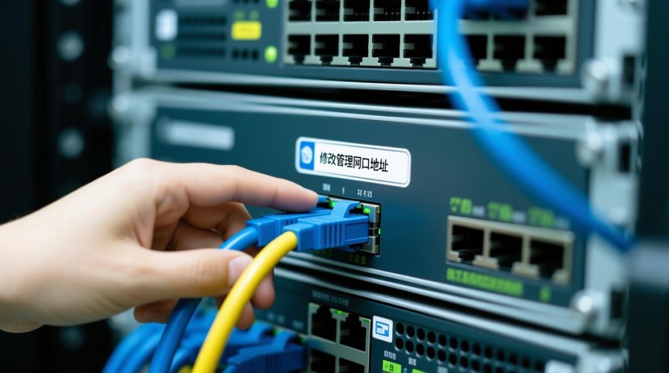 服务器维护时如何安全修改管理网口地址，避免网络中断？
