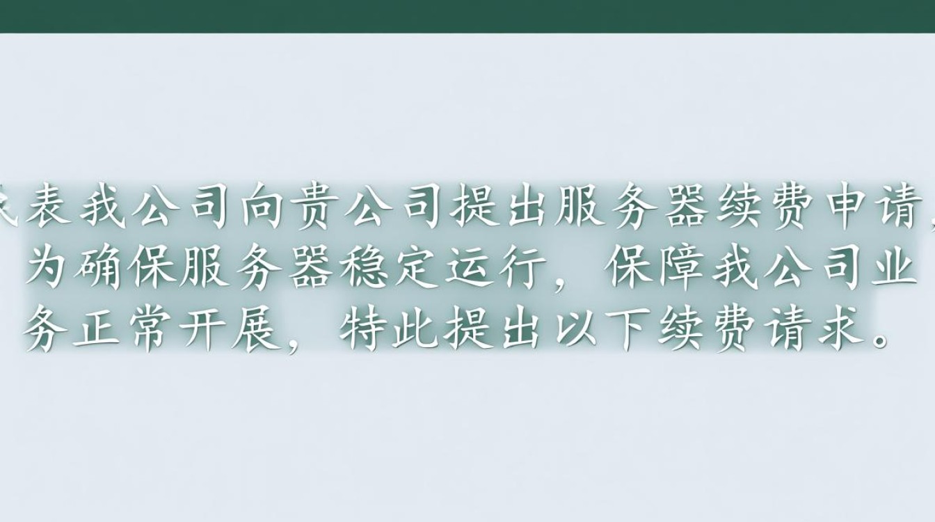 服务器续费申请