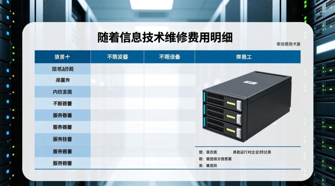 服务器维修费用明细表包含哪些项目？维修费用如何分配？