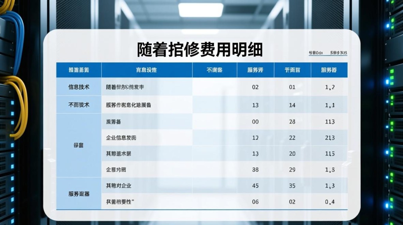 服务器维修费用明细表包含哪些项目？维修费用如何分配？