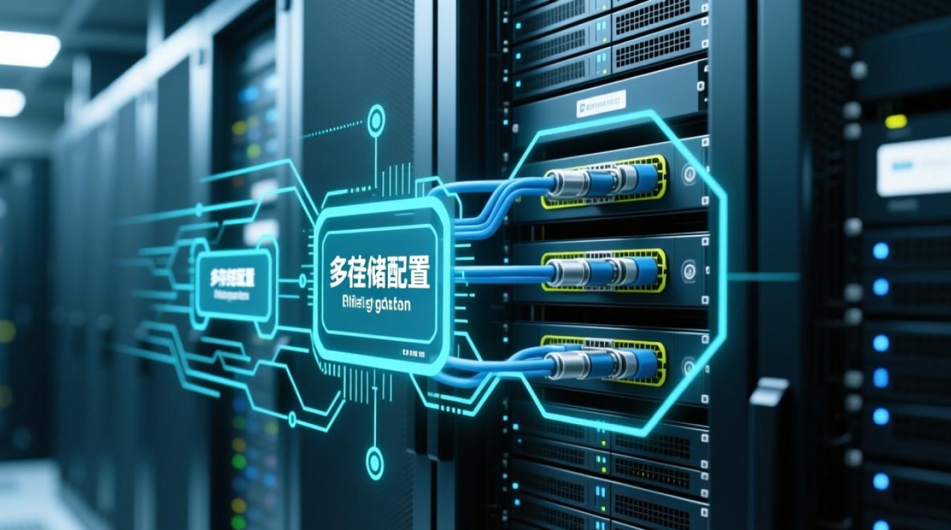 在服务器存储多路径配置中，如何确保数据安全与效率优化？