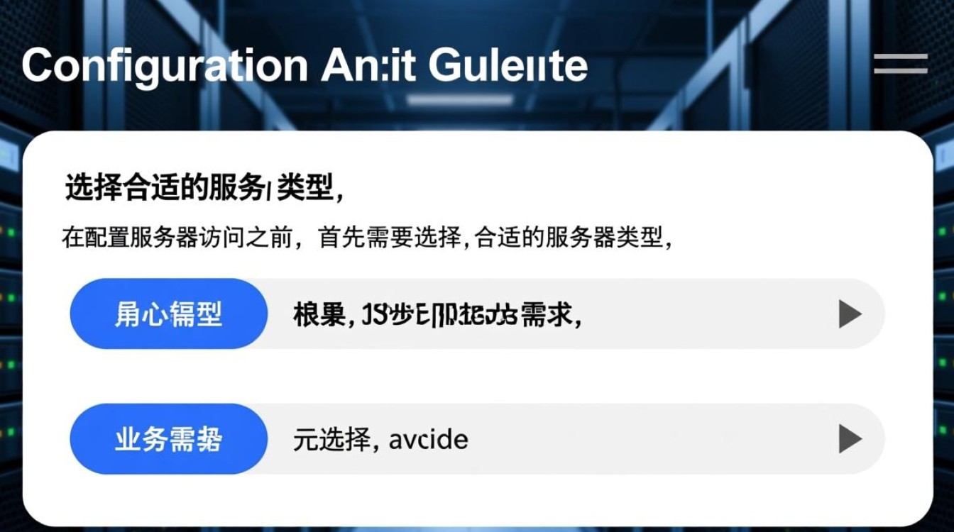服务器配置访问需注意哪些关键步骤和细节？