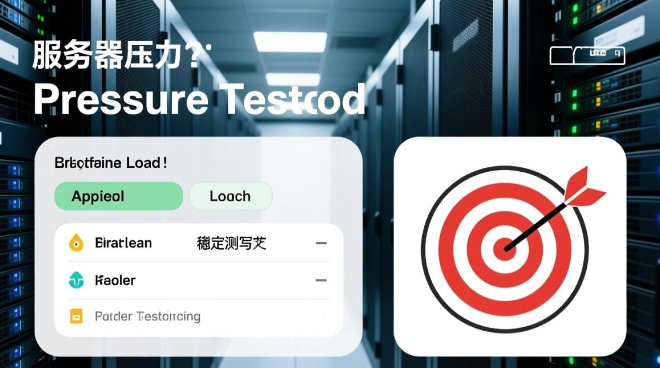 服务器压力测试用例中，哪些关键指标是评估性能的必测项目？