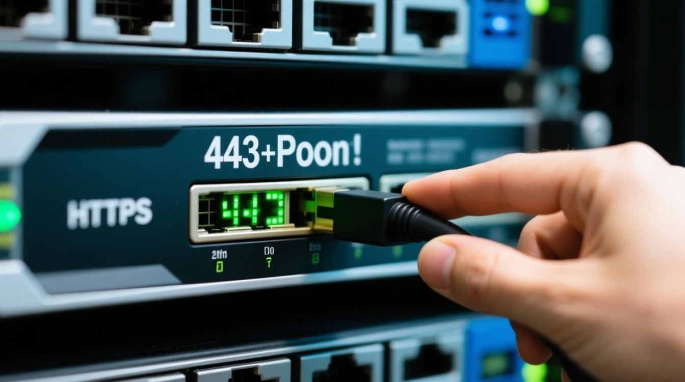 在服务器上成功添加443端口的具体步骤是什么？