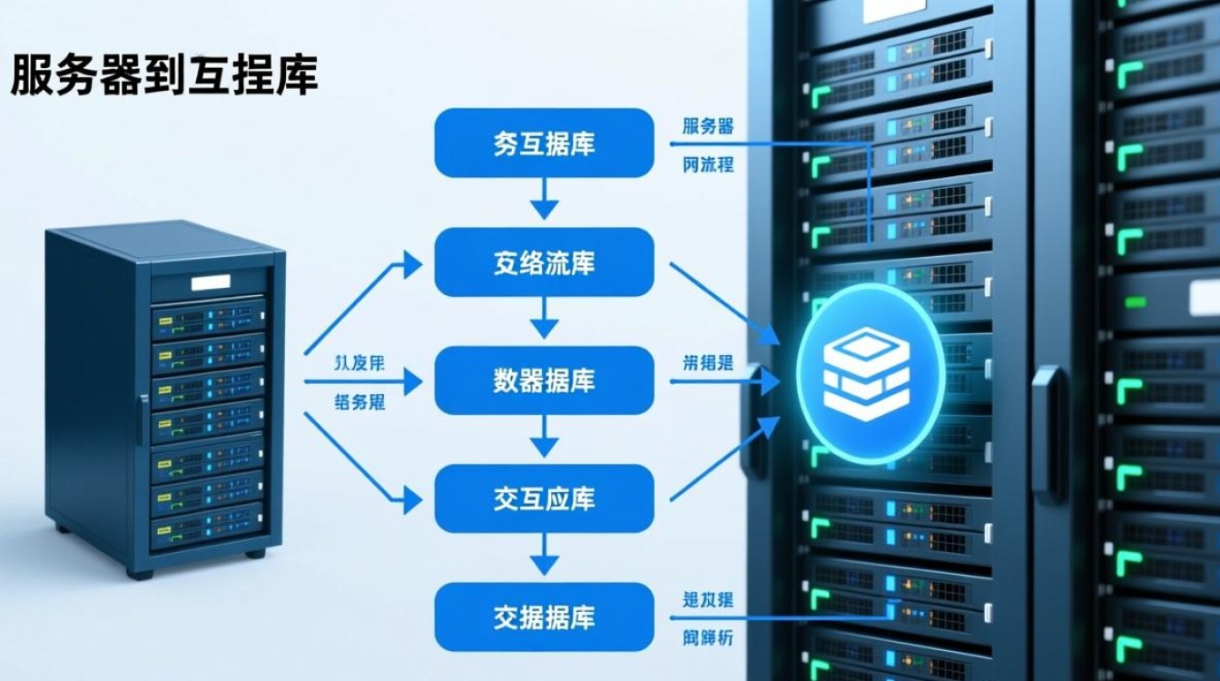 服务器与数据库交互流程是怎样的？请详细解释其操作步骤。