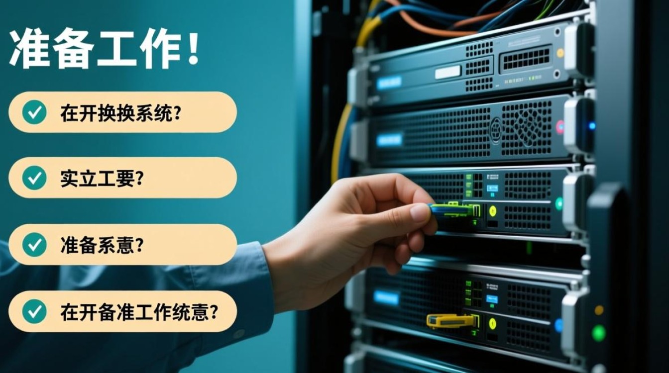 服务器更换系统时，有哪些步骤和注意事项？