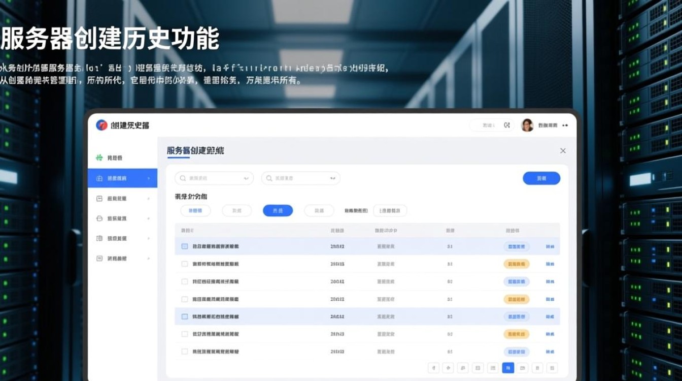 服务器创建历史功能介绍